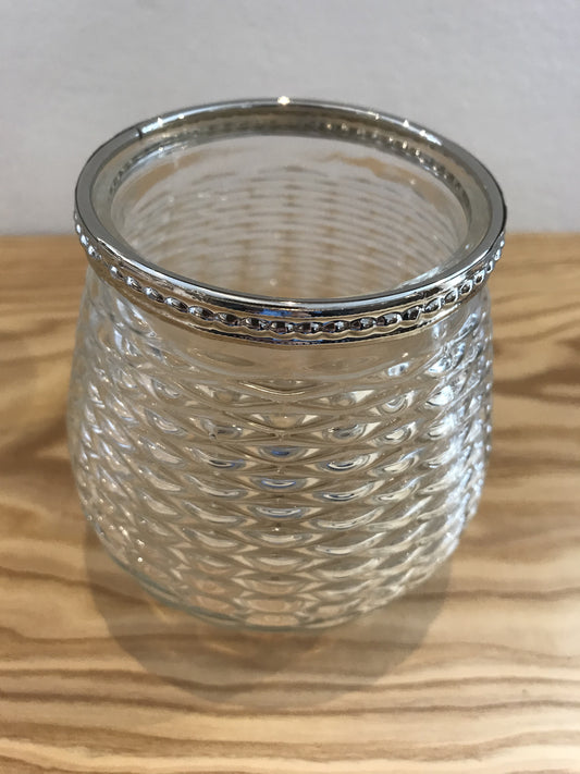 Windlicht aus Glas in Birnenform