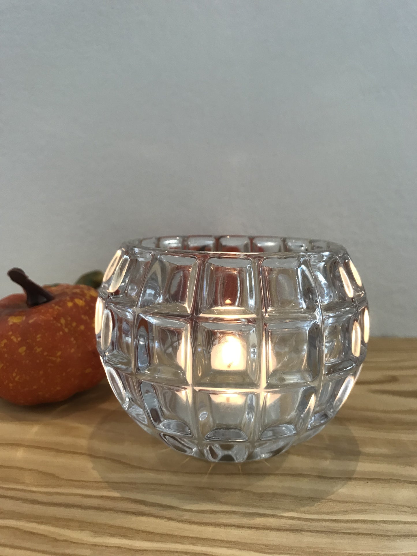 Rundes Windlicht aus Glas